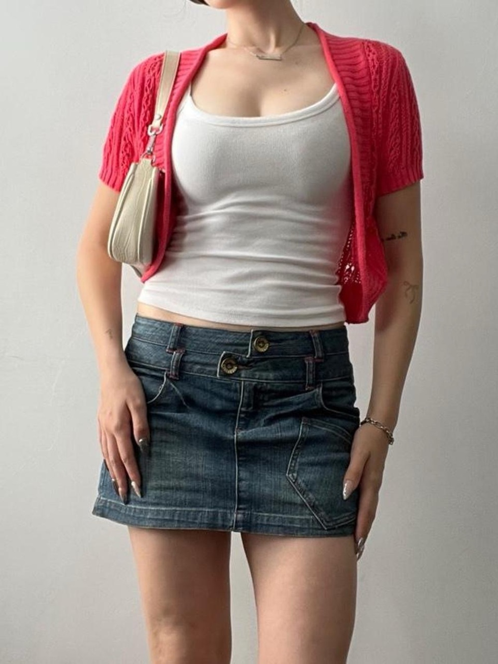 Y2K Cropped Bolero Cardigan